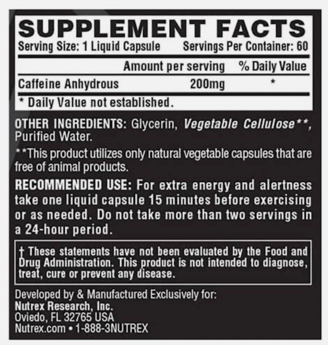 Cafeína NUTREX