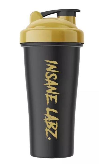 Shaker Insane Labz 20oz tapa dorada